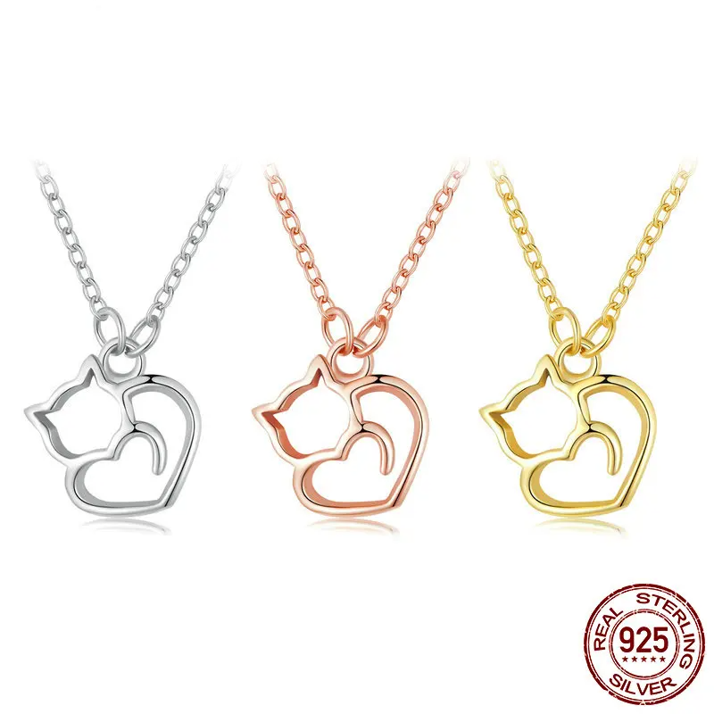 Whimsical Cat Love Pendant by ChicSparkle