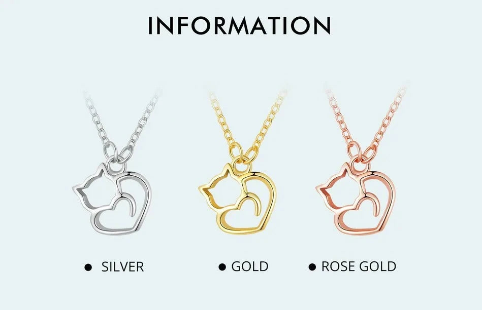 Whimsical Cat Love Pendant by ChicSparkle