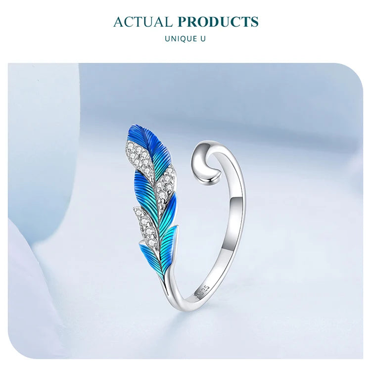 Azure Plume Ring by chicSparkle