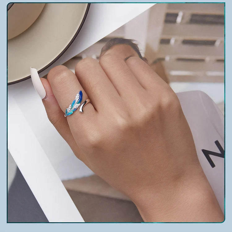 Azure Plume Ring by chicSparkle
